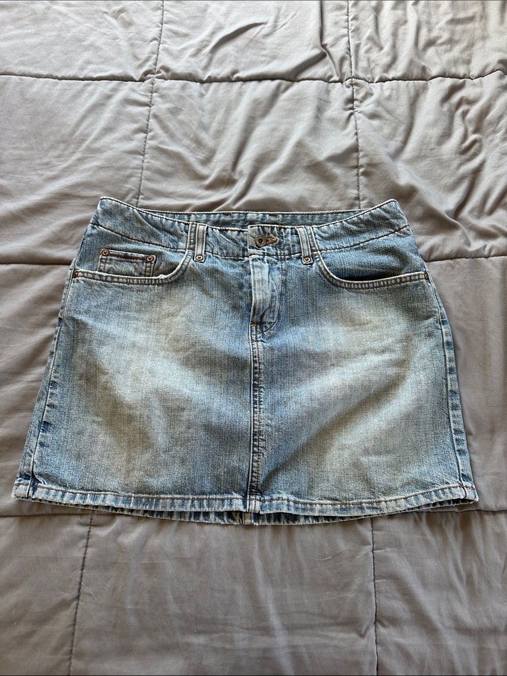Lucky Brand Light Wash Denim Mini Skirt